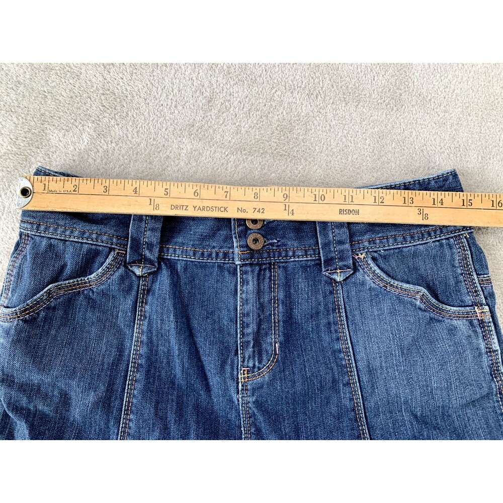 GAP Denim Skirt 4 Blue Flared 90s Retro Coquette Indie Sleaze Mini - Picture 7 of 11